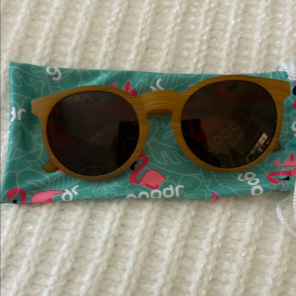 Kids Brown Sunglasses with Case